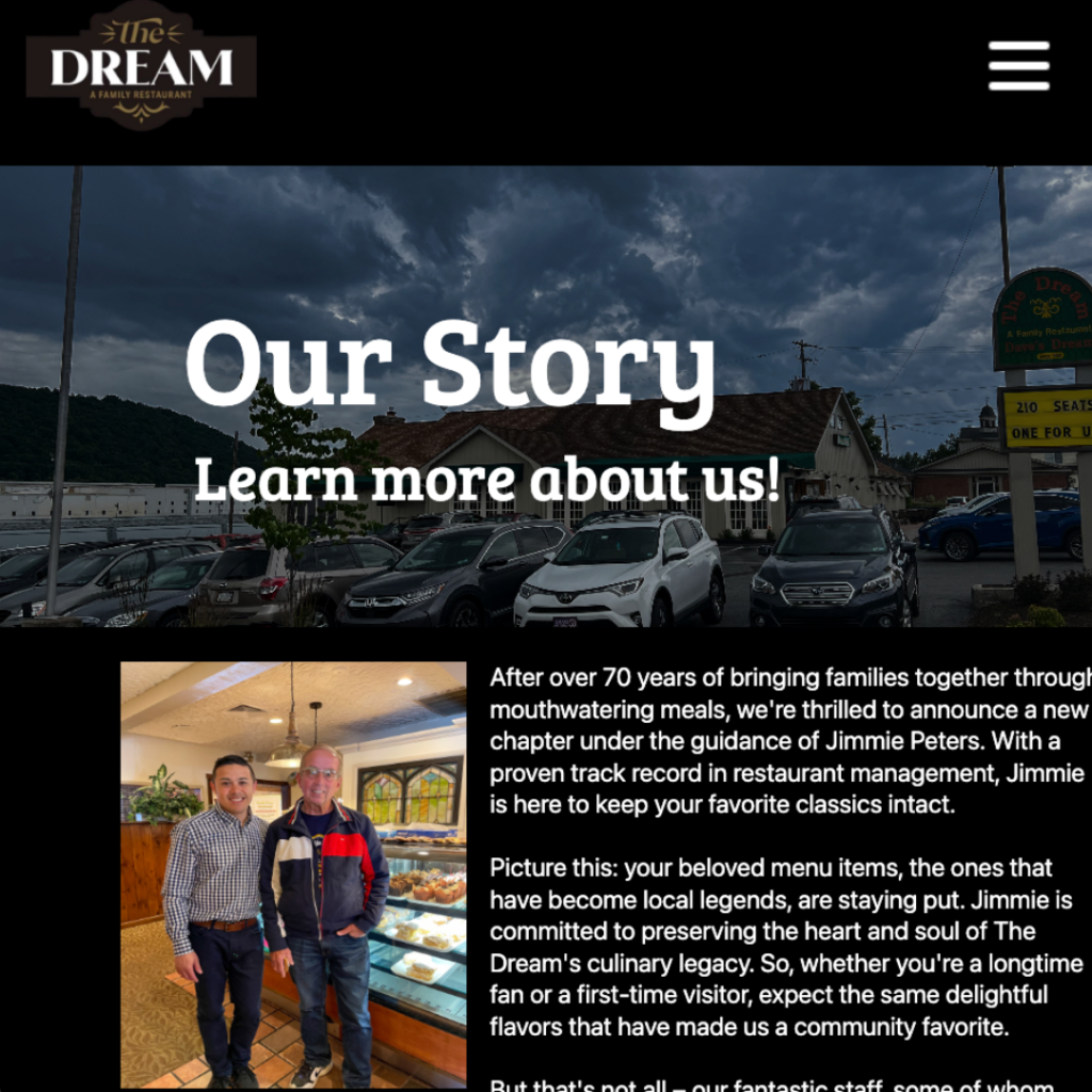 the dream website created by Burket Web Design
