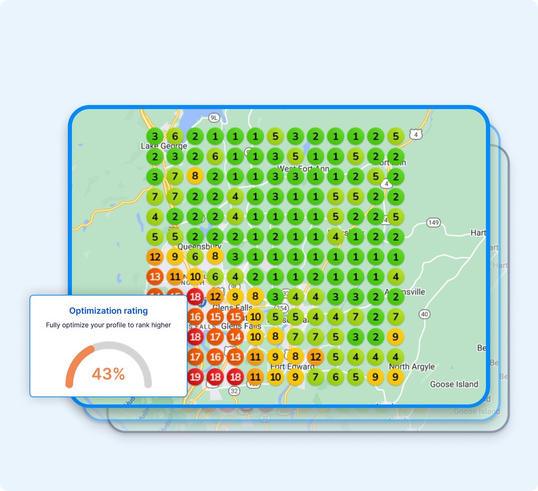 Google Business Profile map grid example
